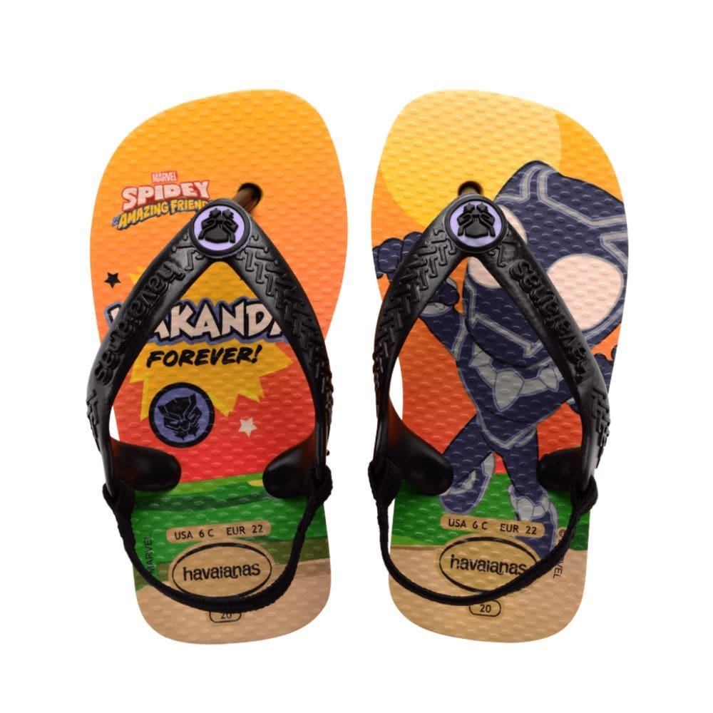 Chinelo BB Havaianas Baby Marvel Amarelo Pop