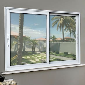 Janela Elite 2 Folhas Moveis 120 X 150 Vidro Liso Branco