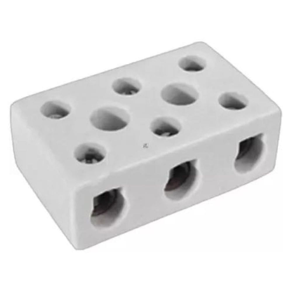 Conector de Fio para Chuveiro Elétrico de Porcelana Tripolar 10mm