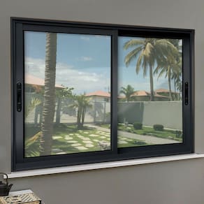 Janela Elite 2 Folhas Moveis 100 X 150 Vidro Liso Preto