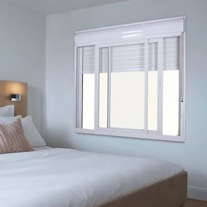 Janela de Aluminio Persiana Integrada 150x120cm 2 Folhas Branco
