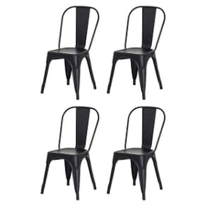 Kit 4 Cadeiras Para Bar/restaurante/área Externa Tolix
