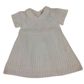 Vestido Batizado Bebê Noruega Off White-com faixa e calcinha