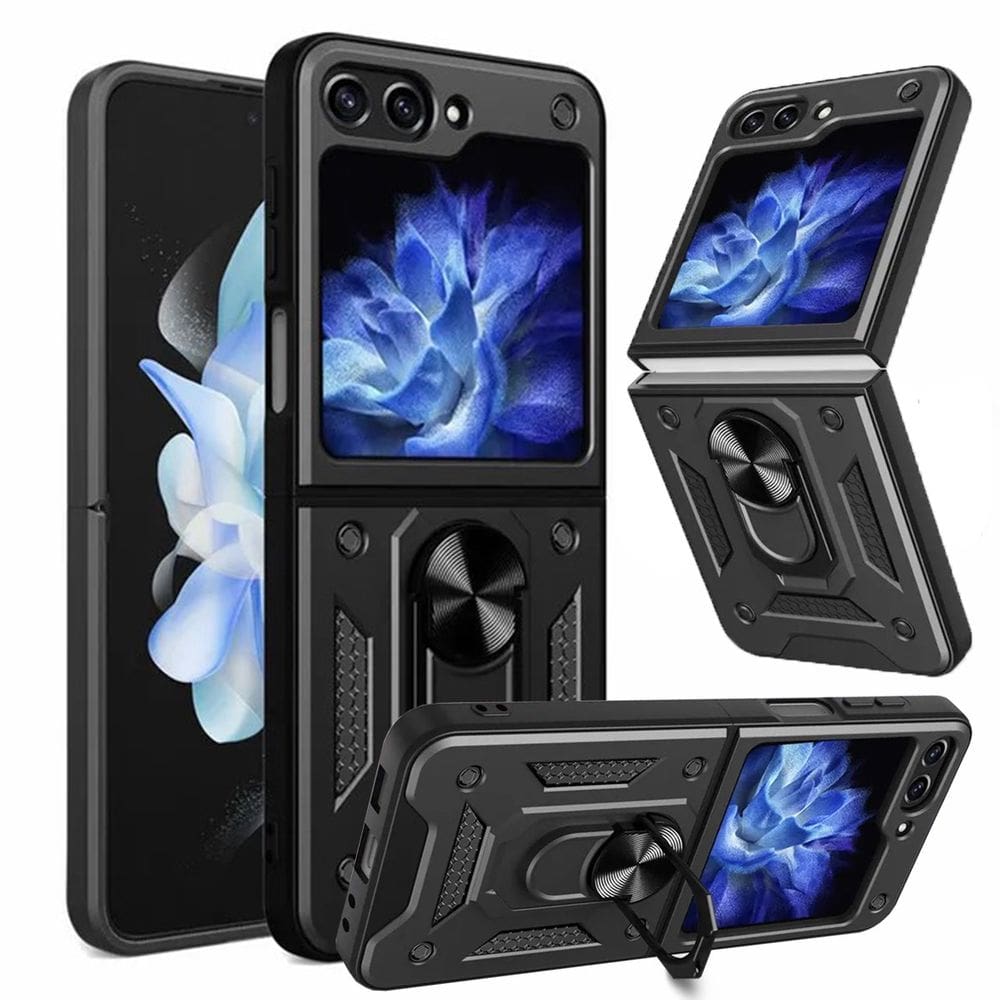 Capa Capinha Case para Samsung Galaxy Z Flip 6 - Protetora Resistente Anti Impacto Queda Armadura Militar Cor:Preto