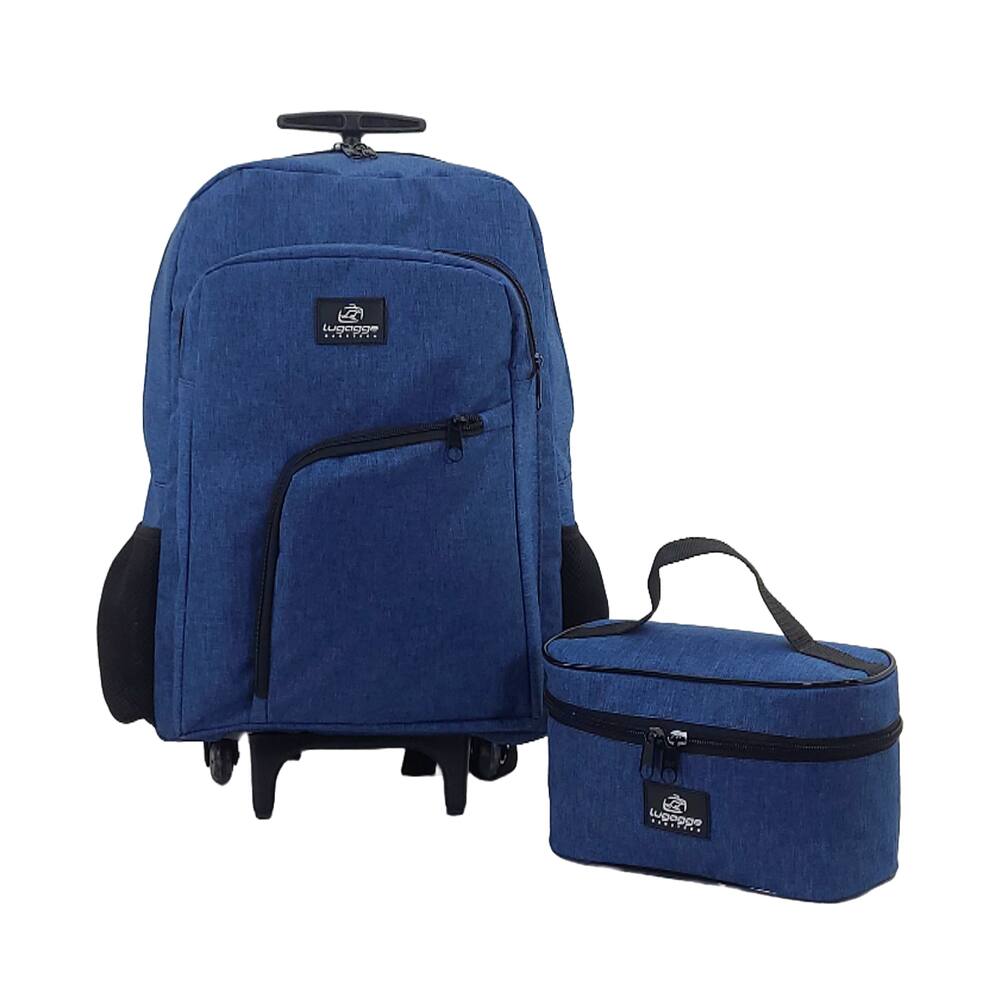 Kit mochila notebook 15,6 executiva rodinha com frasqueira