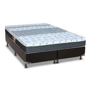 Cama Box King: Colchão Molas Bonnel Castor Class + Base CRC Suede Black(193x203)