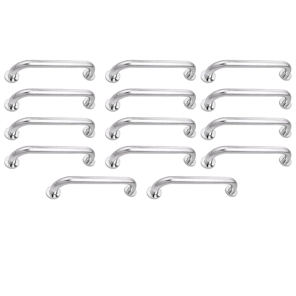Alça de Apoio Inox Barra 30cm Kit 14 Unidades Idoso Cadeirante Segurança Banheiro Box