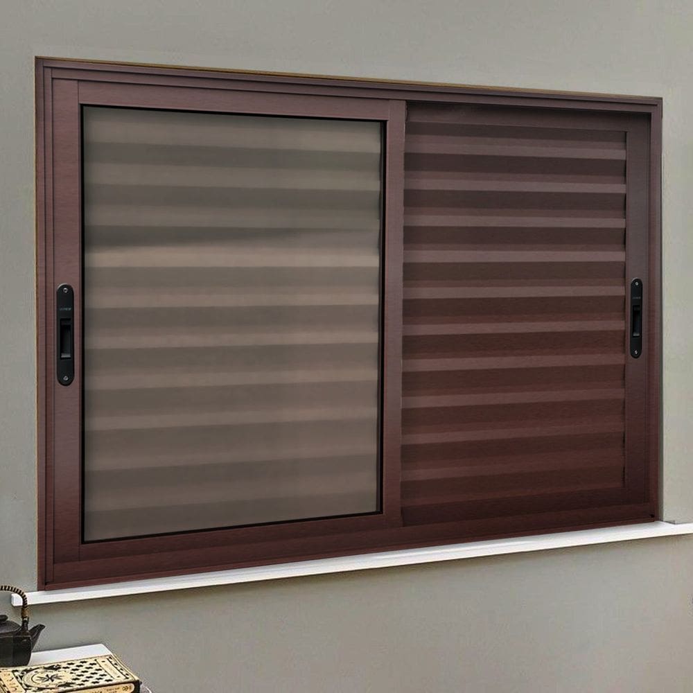 Veneziana Elite 3 Folhas Moveis 120 X 200 Vidro Liso Corten