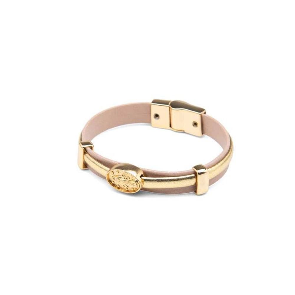 Pulseira de Nossa Senhora das Graças Luxo Rose com Dourado