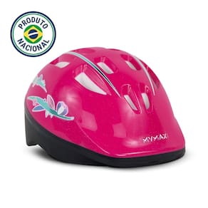 Capacete Infantil Bike Ciclismo com regulagem Rosa Mymax
