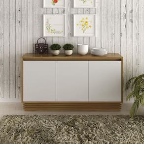 Aparador Buffet 3 Portas 1 Gav Cr50005 Natural/Off White