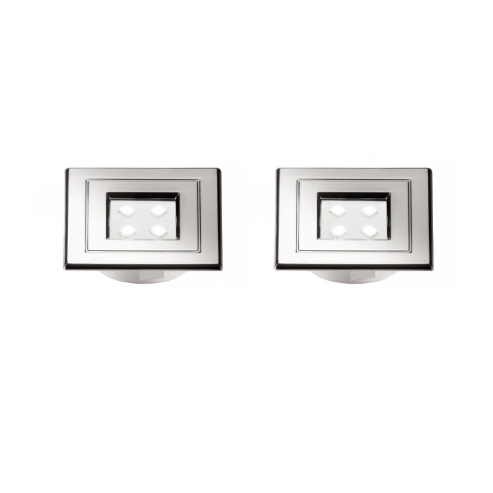 02 Luminaria Spot de embutir para Móveis MDF Madeira Quadrado 3000k Luz Quente