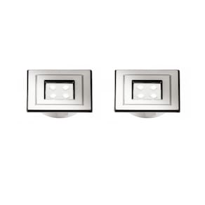 02 Luminaria Spot de embutir para Móveis MDF Madeira Quadrado 3000k Luz Quente