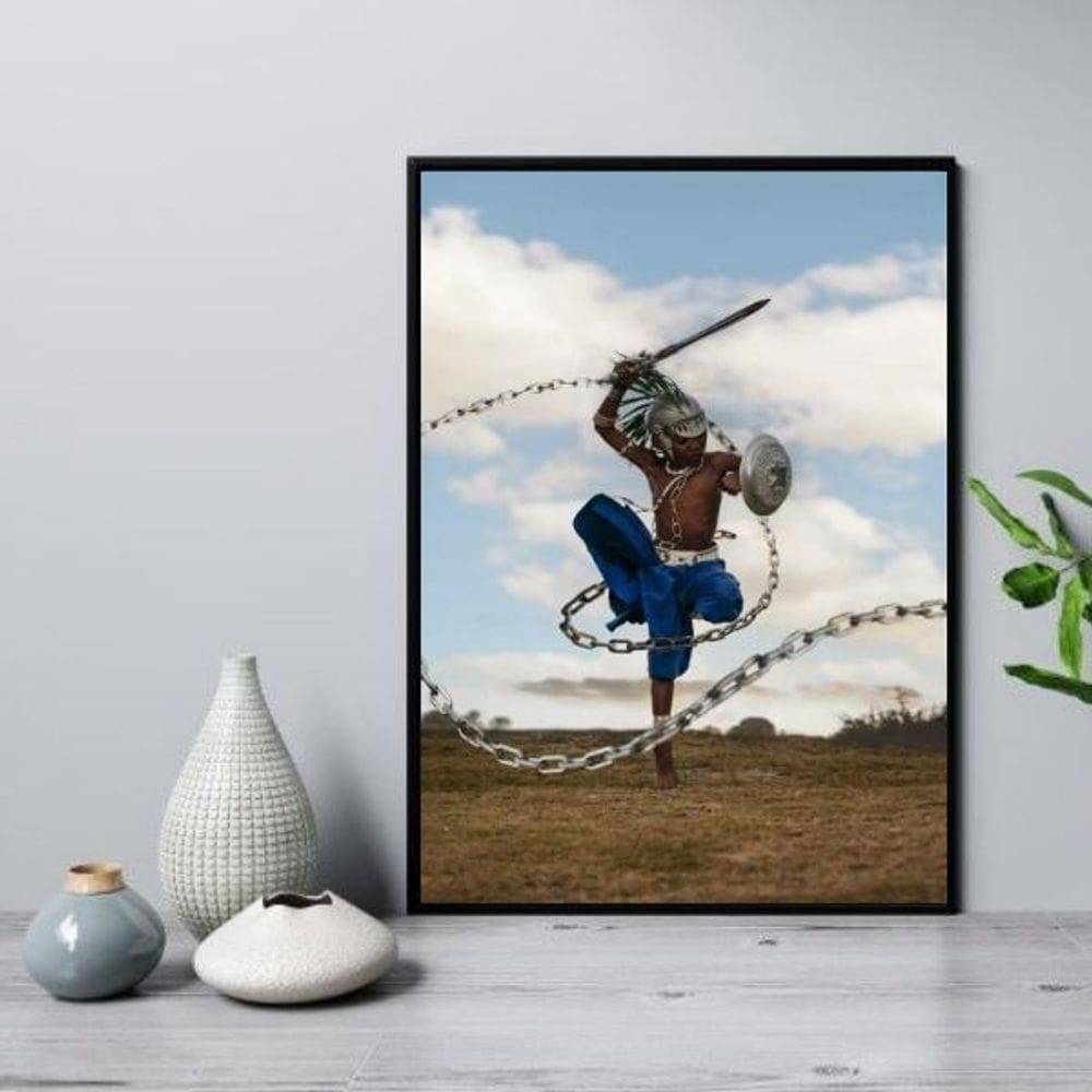Quadro Fotografia Ogum Menino 33X24Cm