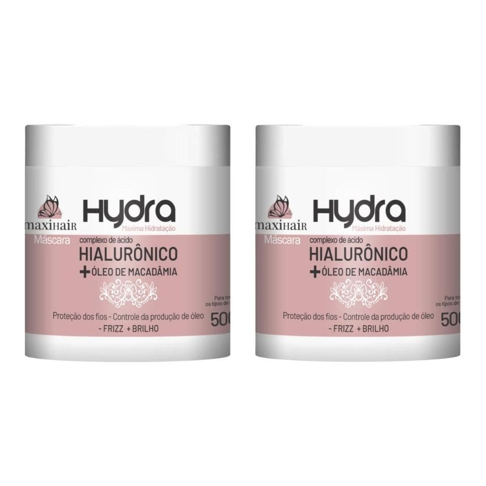 Mascara Maxihair 500G Hialuronico+Oleo De Macadamia - 2Un