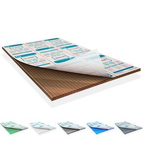03 uni - Policarbonato Alveolar Bronze 4mm - 2,10m x 2,00m - Glanze - Kit