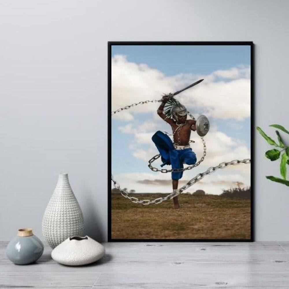Quadro Fotografia Ogum Menino 33X24Cm