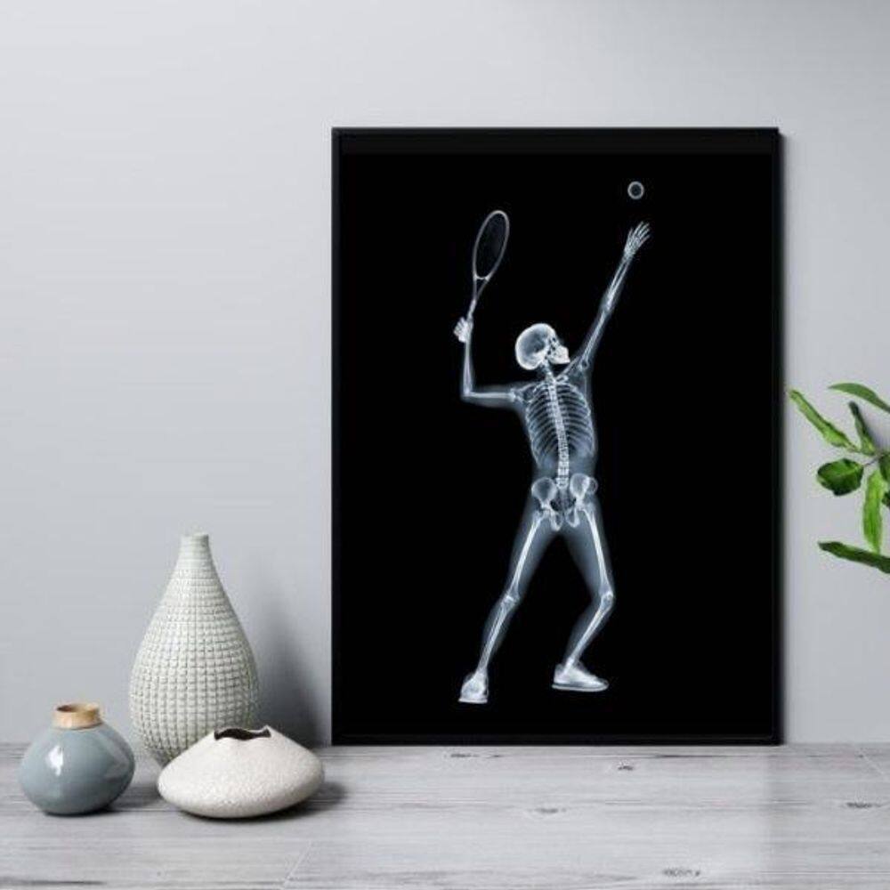Quadro Decorativo Esporte Tênis 24X18Cm - Com Vidro