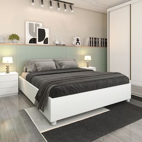 Cama Box Casal Queen - Mônaco-Neve - Tcil Móveis