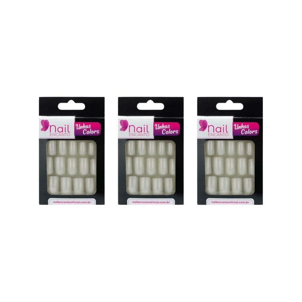 Unhas Postiças Nil Encanto Colors Longa Perola Com 24Un- 3Un