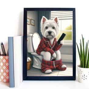 Quadro Para Banheiro West Highland 33X24Cm