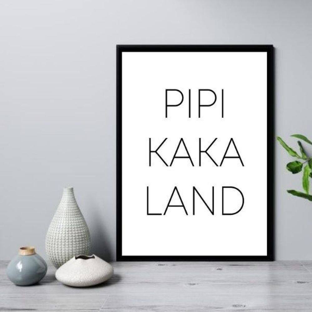 Quadro Para Banheiro Com Frase Divertida 33X24Cm - Com Vidro