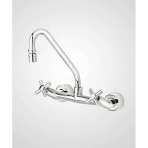 Misturador para Cozinha de Parede DN15-20 Slim Cross Cromado Perflex