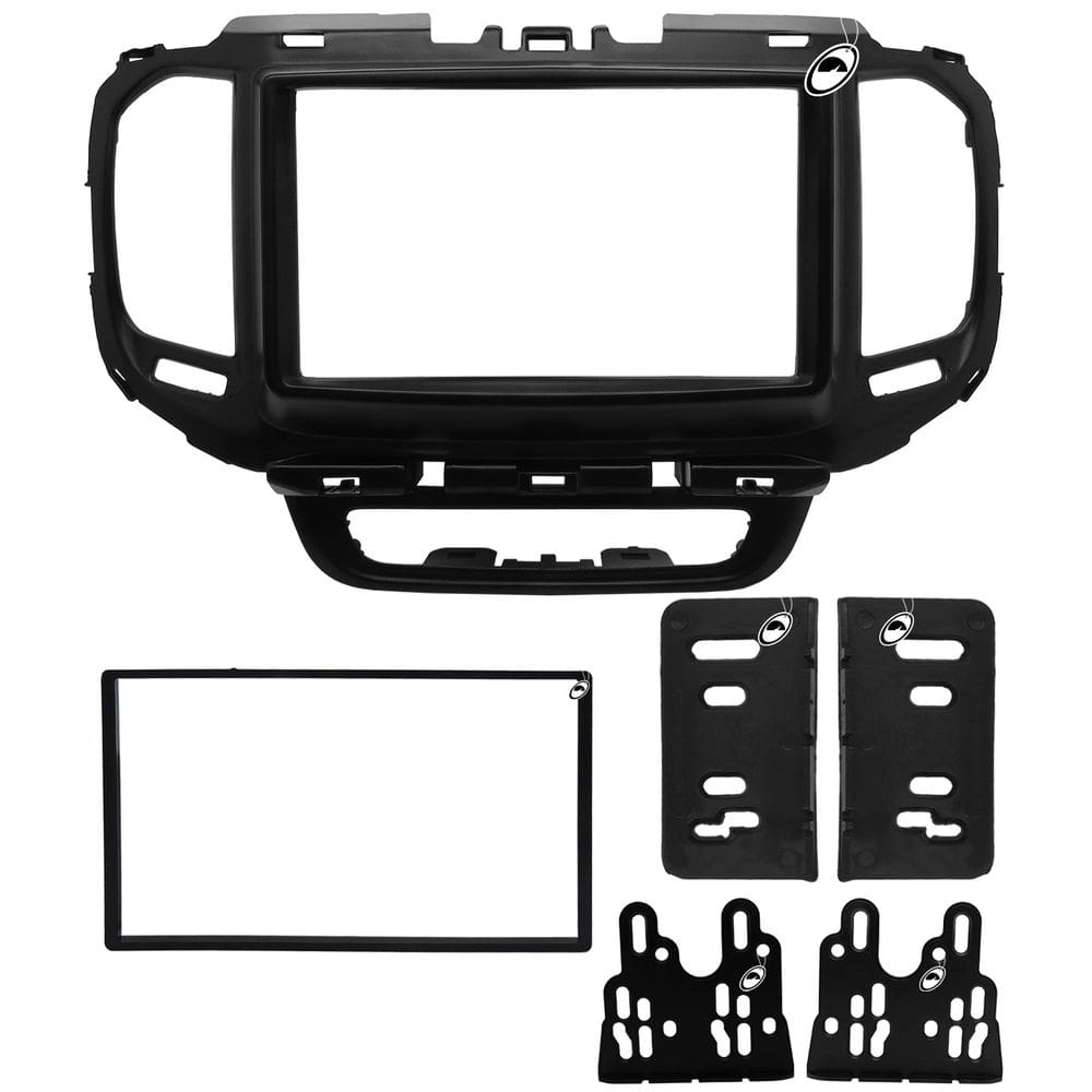 Moldura De Painel 2 Din Toro Para Cd Dvd 2 Dins Preto Fosco