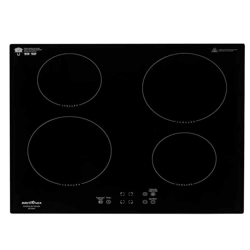 Cooktop de Indução Concept Britânia BCT04P 4 Queimadores