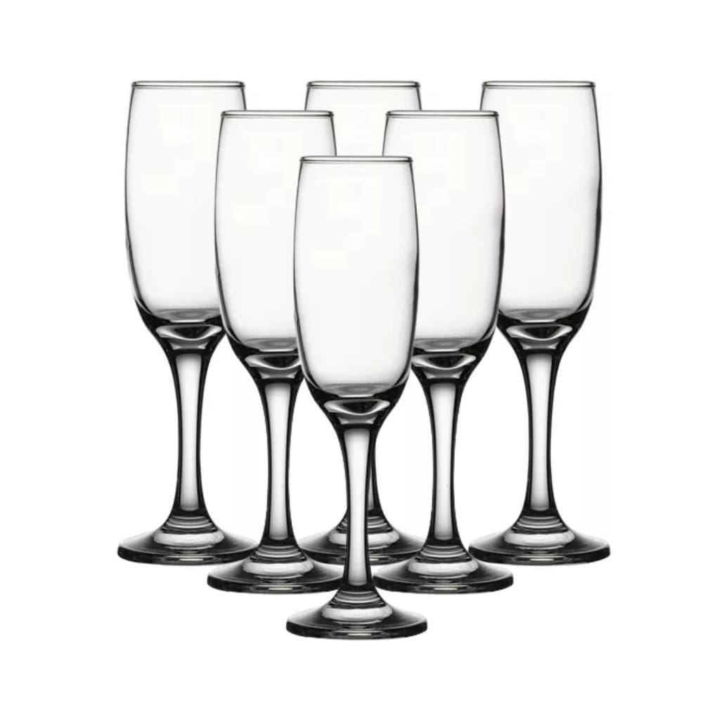 Jogo 6 Taças Para Champanhe Vidro Prime Eden 190ml - Glass