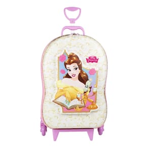 Mochila De Carrinho Princesa Bela Infantil em 3d Rígida