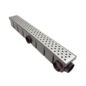 Ralo Externo Quintal 6x50 Inox 304 Perfurado Bol Cocho Marrom