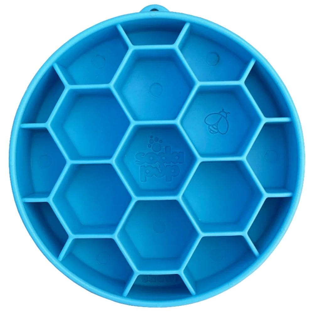 Comedouro Lento Honeycomb eBowl SodaPup Para Cachorro - Azul