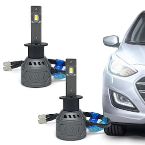 Par Lâmpadas H1 Farol Milha S10 Ultra Led 10000 Lumens Canbus Canceller Não Acusa 2007 2008 2009 2010 2011