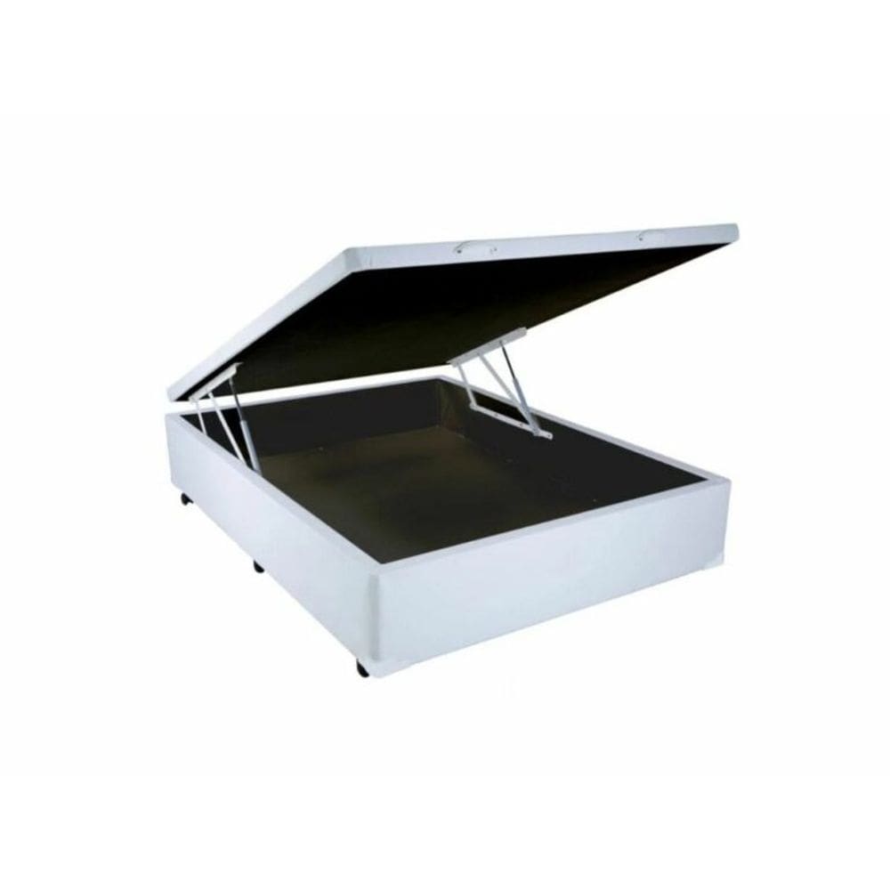 Cama Box Baú Casal Casal – Branco Corino