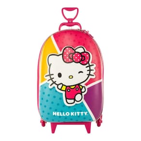 Mochila Rodinha Tripla Lancheira Hello Kitty 3d Maxtoy