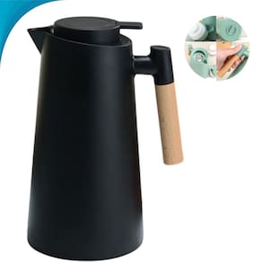 Recipiente Térmico Café Tampa Branca E Cabo Madeira Garantia