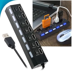 Adaptador Usb 7 Portas Para Pc E Notebook Dia Dos Pais