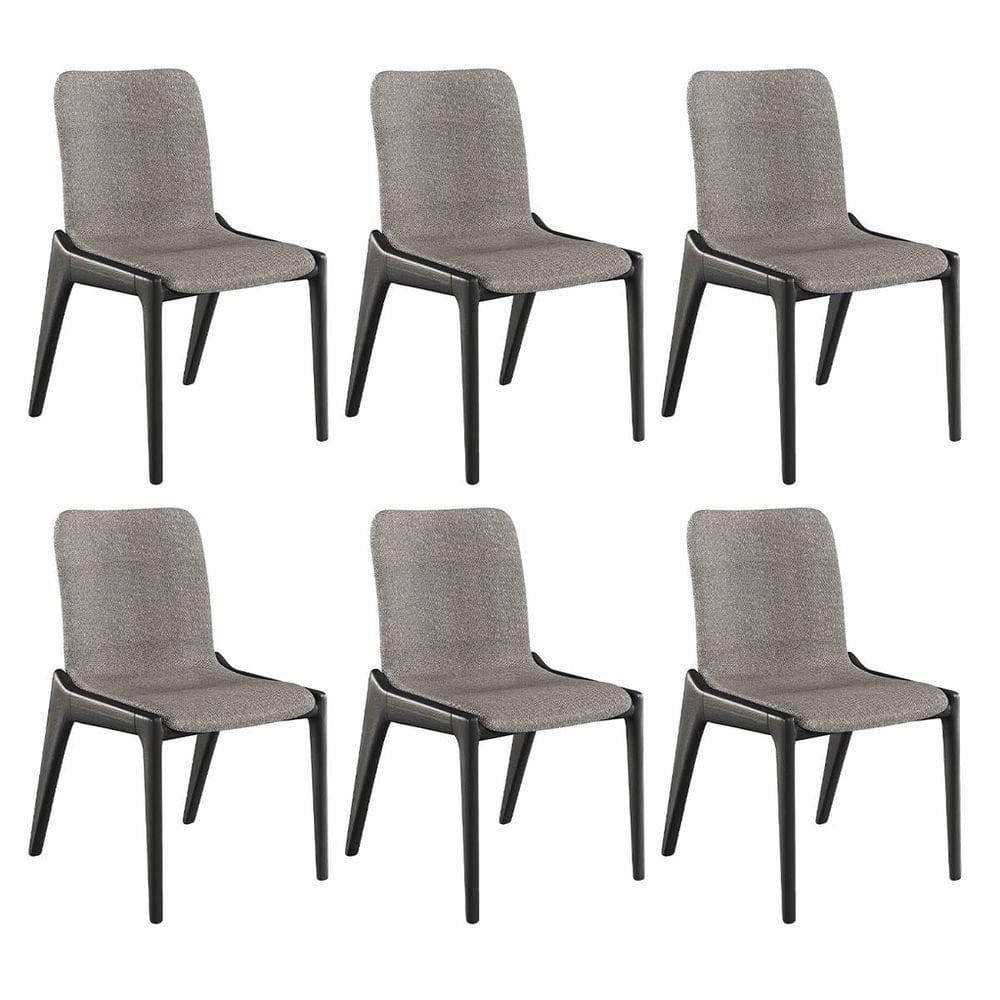 Kit 06 Cadeiras De Jantar Maitê C03 Sem Braço Ébano