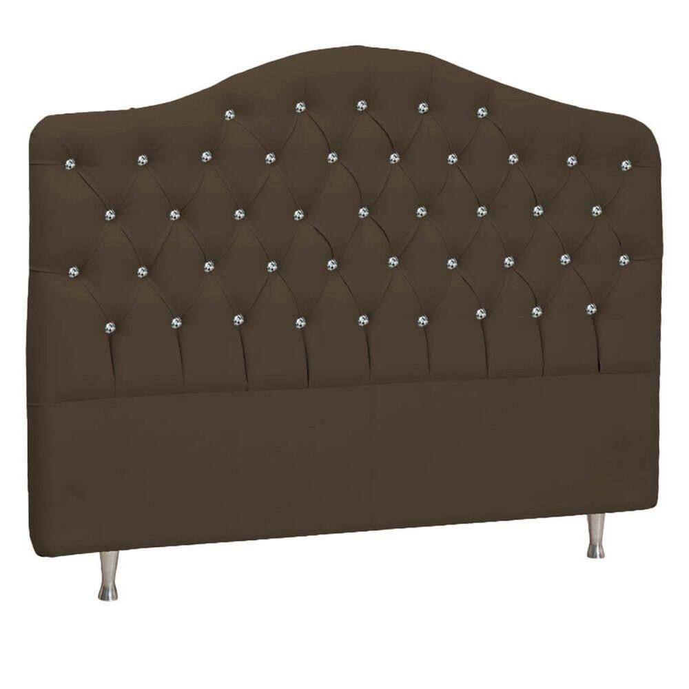Cabeceira Casal Florence P04 140 Cm Suede Marrom Tca 942