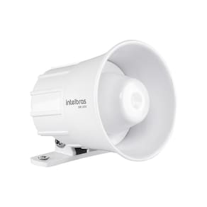 Sirene para Alarme - 9 a 15 VDC - 105dB - Branca - Intelbras SIR 1000