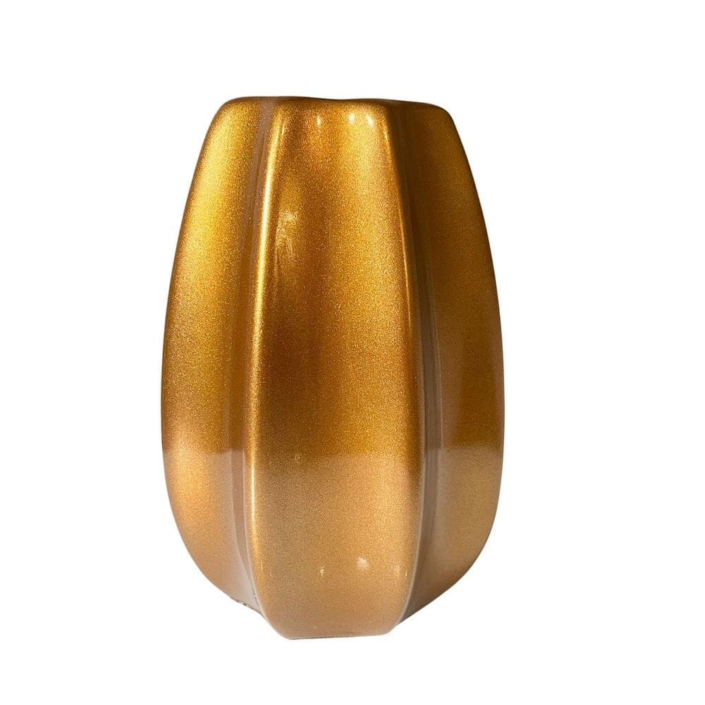 Vaso centro de mesa dourado moderno trabalhado cerâmico
