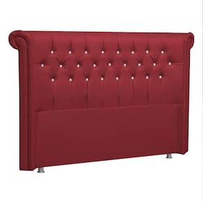Cabeceira Casal Brescia P04 140 Cm Suede Vermelho Tca 53
