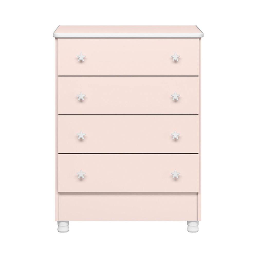 Cômoda Infantil 4 Gavetas Doce Sonho com Pés - Qmovi