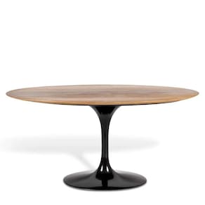 Mesa de Jantar Tulipa Oval 160x90cm Tampo Preto