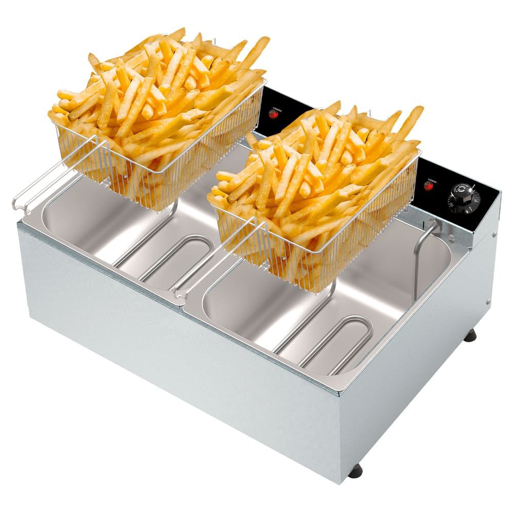 FRD22 Fritadeira eletrica dupla 2500W 2 cubas 5,0 litros 220V 50-60 Hz
