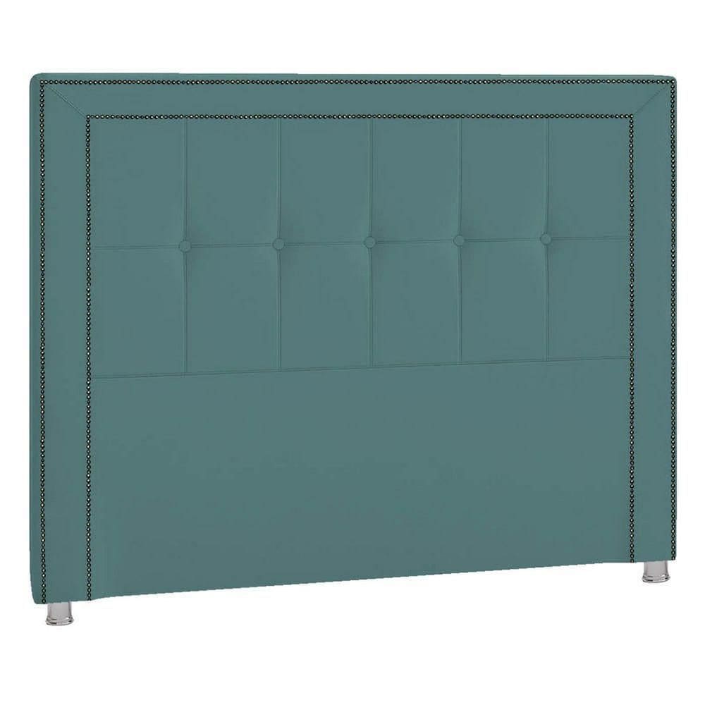 Cabeceira Casal Catania P04 140 Cm Suede Turquesa Tca 946