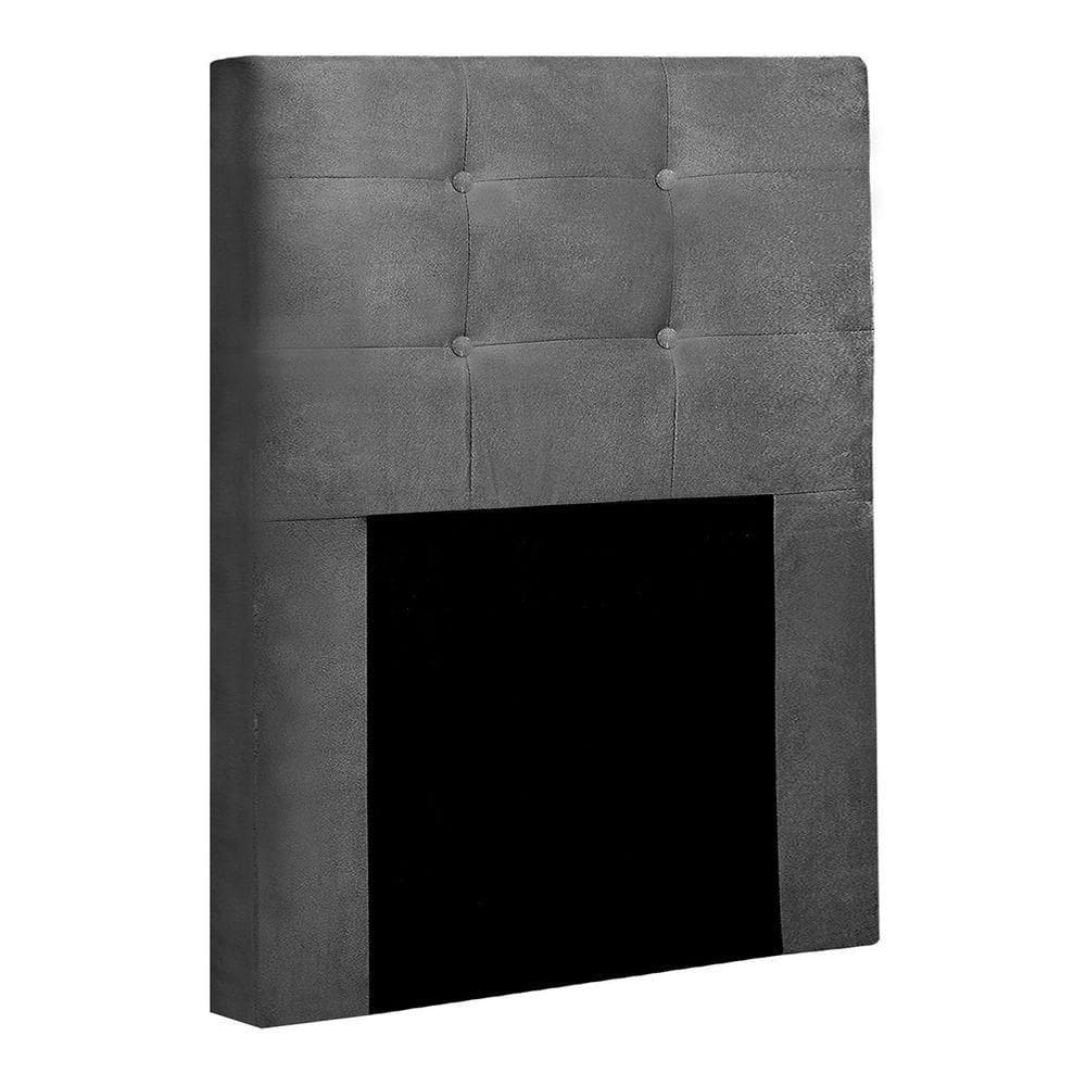Cabeceira Solteiro Heloísa I02 90 Cm Suede - Cinza