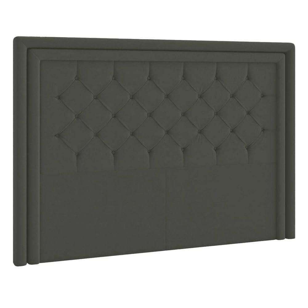 Cabeceira Queen Estocolmo P04 160 Cm Suede Cinza Escuro