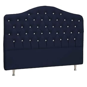 Cabeceira King Florence P04 195 Cm Suede Azul Marinho
